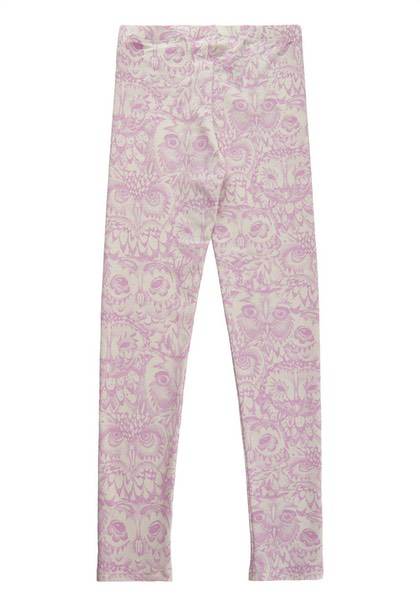 Soft Gallery leggings - ugler pastel / lilla 